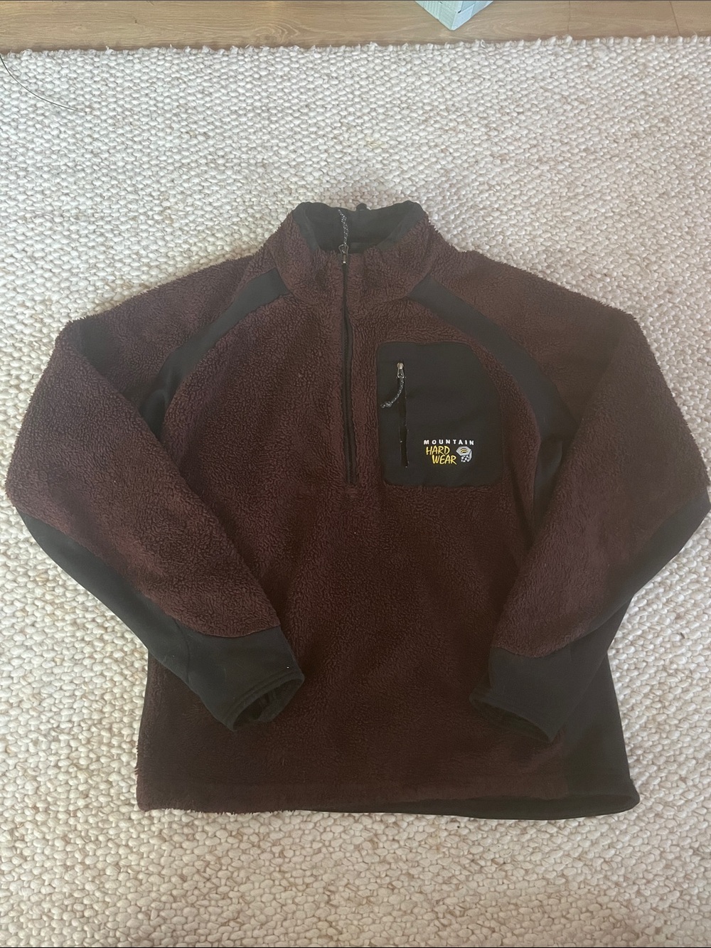 Crushed fleeced half zip